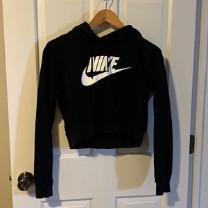 Black Nike cropped hoodie